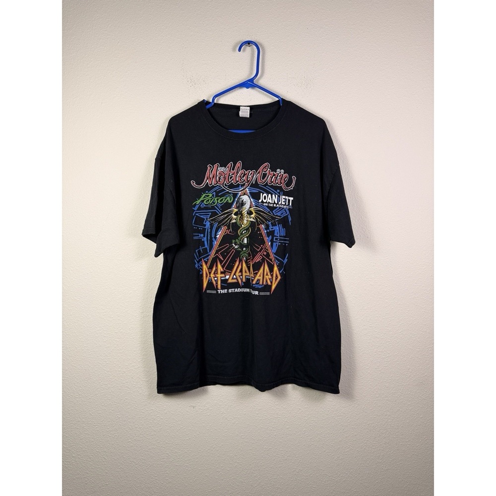 Motley Crue Def Leppard Posion Joan Jett Rock Band Tour Concert T Shirt Size XL